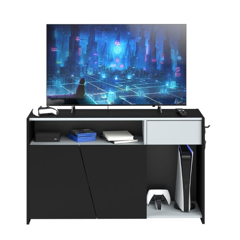 Mueble TV TexGen Color Negro 113x67x40 Cm_1