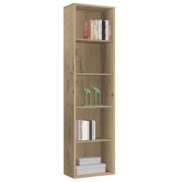 Pack Muebles Despacho Oficina 4 Escritorios Roble Gold_Estantería_2