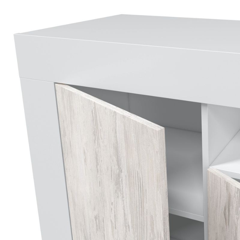 Detalle Aparador Baltico Salón Comedor Blanco Artik Y Blanco Velho Detalle Aparador Baltico Salón Comedor Blanco Artik Y Blanco Velho