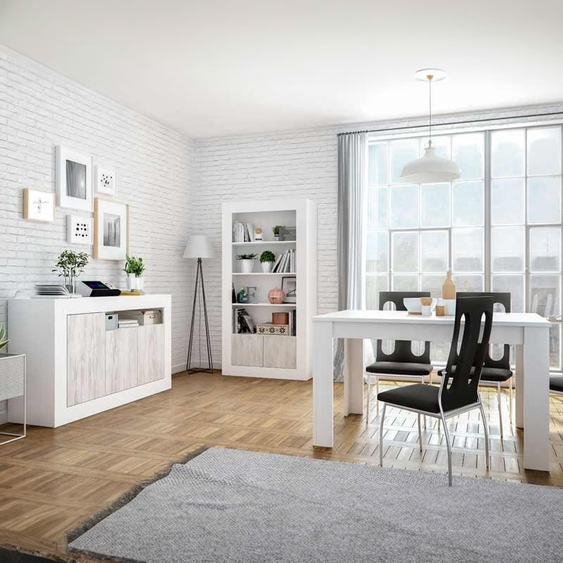 Ambiente Aparador Baltico Salón Comedor Blanco Artik Y Blanco Velho Ambiente Aparador Baltico Salón Comedor Blanco Artik Y Blanco Velho