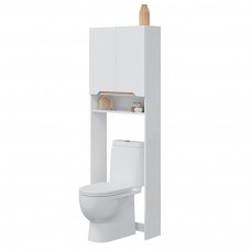 Columna de Baño Curvas Color Blanco Brillo y Roble 63x180 cm Columna de Baño Curvas Color Blanco Brillo y Roble 63x180 cm