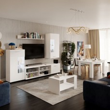 Pack Muebles Salón Completo Cascade Blanco Mate