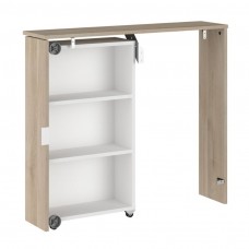 Cabecero con Ruedas Cenit Blanco Mate y Roble Japonés 141 cm