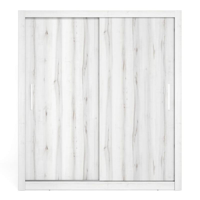 Pack de Muebles de Dormitorio en Blanco Albo y Roble Rayado