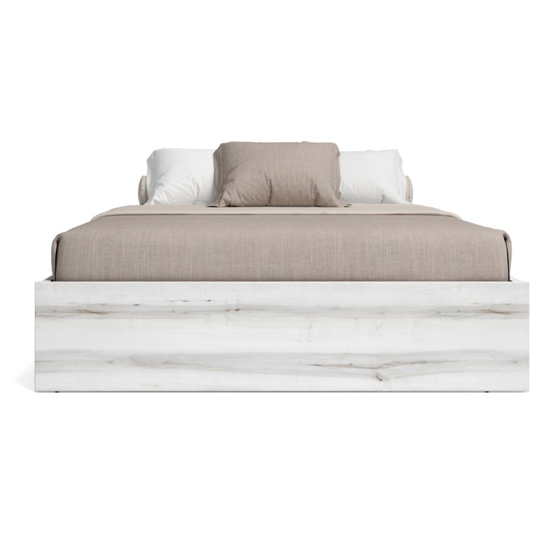 Pack de Muebles de Dormitorio en Blanco Albo y Roble Rayado