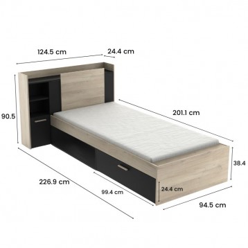Cama Juvenil Life _medidas
