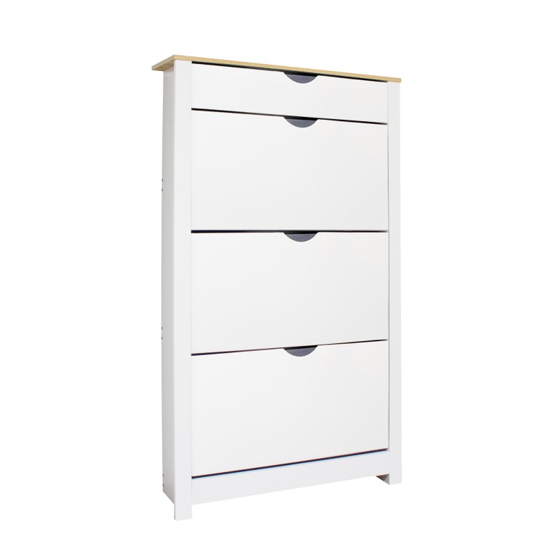 Mueble Zapatero Recibidor Alto Tivoli Pasillo Blanco Mate_portada