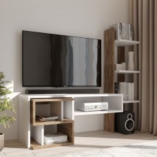 Mueble De Salón Moderno Mom Color Roble Ansberg Y Blanco Semimate 187 cm