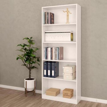 Pack despacho blanco mesa y 2 estanterías