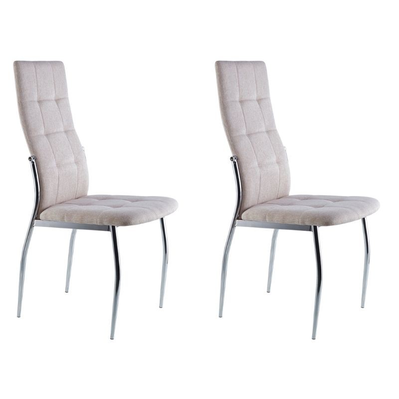Silla Comedor Dest Estilo Moderno Color Beige
