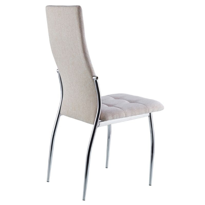 Silla Comedor Dest Estilo Moderno Color Beige