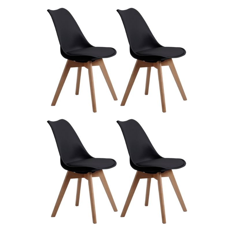 Silla Nordica Color Negro Bistro Para Salón Comedor