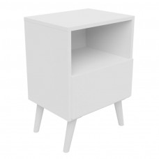 Mesita de Noche Losi Color Blanco 39x56 cm Mesita de Noche Losi Color Blanco 39x56 cm