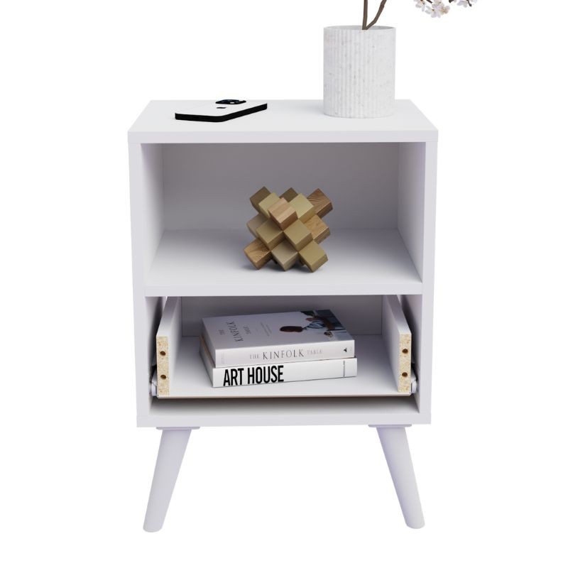 Mesita de Noche Losi Color Blanco 39x56 cm Mesita de Noche Losi Color Blanco 39x56 cm