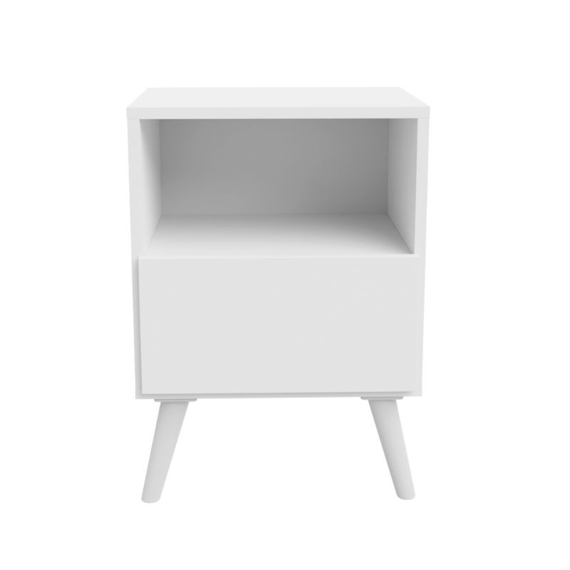 Mesita de Noche Losi Color Blanco 39x56 cm Mesita de Noche Losi Color Blanco 39x56 cm
