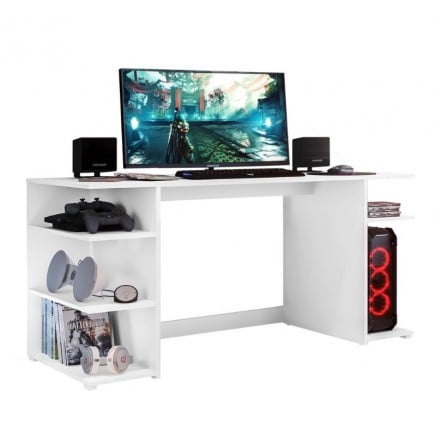 Mesa Escritorio Gamer Tow Color Blanco 136 cm