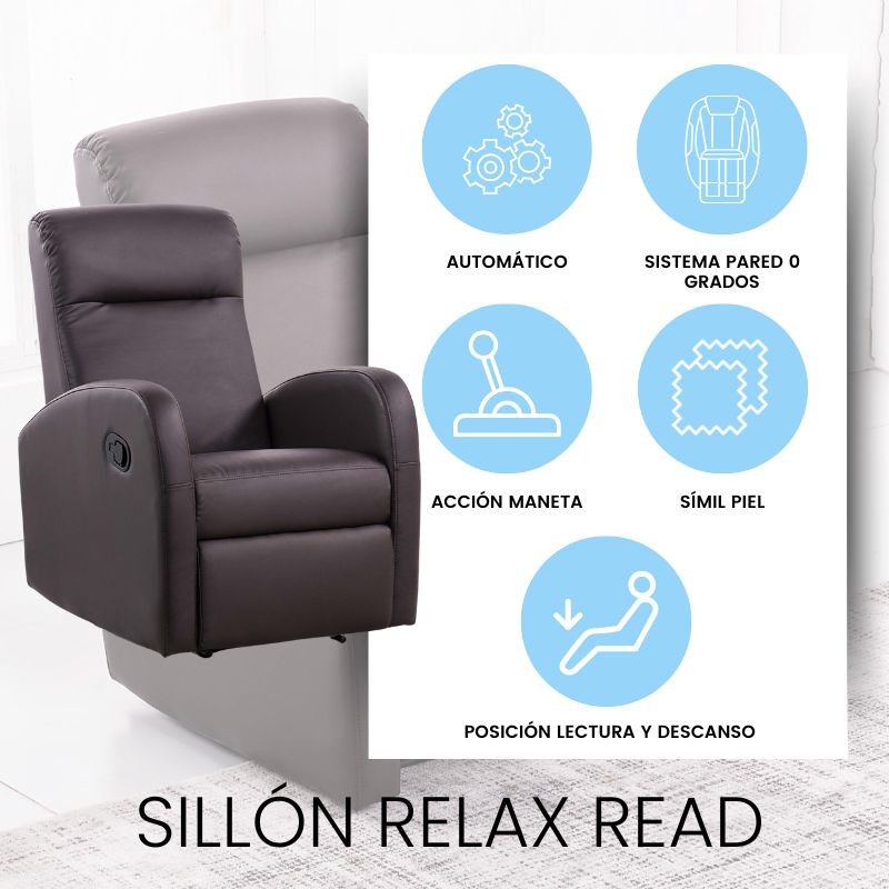 Sillón Relax Reclinable Read Color Chocolate
