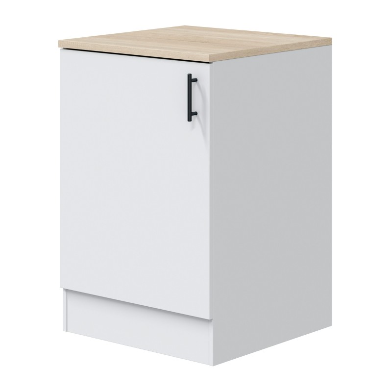 Cocina Modular Kira Completa Blanco Brillo y Roble Canadian 240 cm Cocina Modular Kira Completa Blanco Brillo y Roble Canadian 240 cm