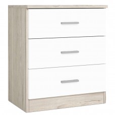 Mesita de Noche Couple Sahara Blanco Mate con 3 Cajones 50x58 cm Mesita de Noche Couple Sahara Blanco Mate con 3 Cajones 50x58 cm