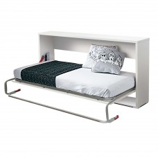 Cama Plegable Abatible Color Blanco Liso 90x190 cm Cama Plegable Abatible Color Blanco Liso 90x190 cm