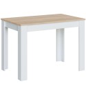 Mesa de cocina Cloe fija auxiliar roble y blanco 78x109x67 cm