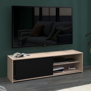 mueble_tv_trevo_negro_roble_ambiente