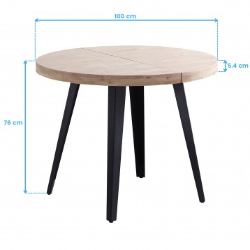 mesa extensible cotas 8