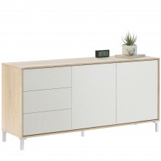 Aparador Brooklyn 2p 3c Roble Canadian y Blanco Artik 154 cm Aparador Brooklyn 2p 3c Roble Canadian y Blanco Artik 154 cm
