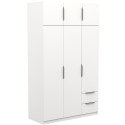 Armario Ghost Grande 6 Puertas Y 2 Cajones Color Blanco Mate 203x119 cm
