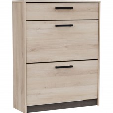 Mueble zapatero Watson 2 trampones Roble kronberg y Roble Waterford 80 cm