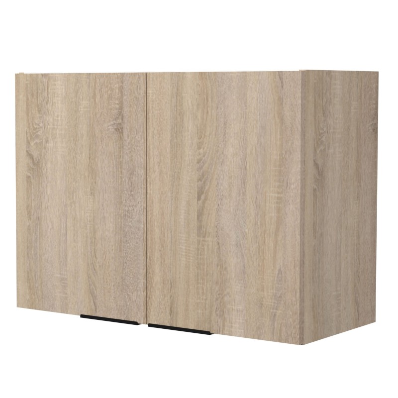 Módulo Cocina Superior Arko 2 Puertas Roble Áspero y Negro 80x36 cm