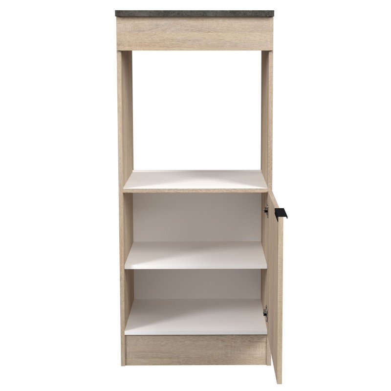 Módulo Inferior Columna Horno Arko Roble Áspero y Negro 60x60 cm