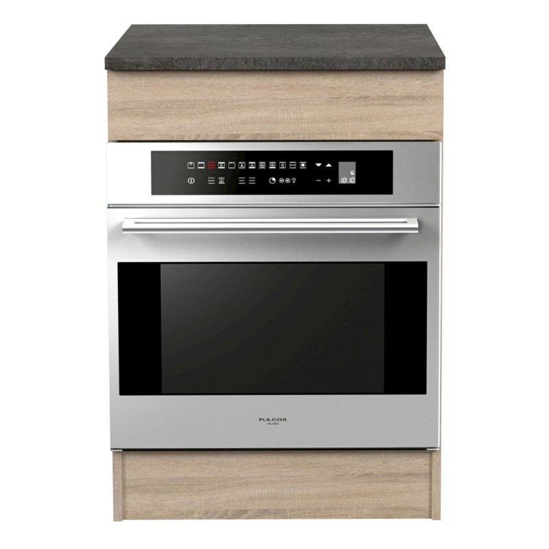 Módulo Inferior Horno 60 cm Arko Roble Áspero y Negro