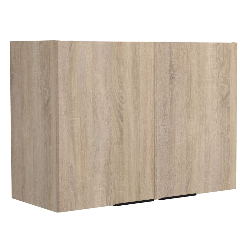 Cocina Modular Arko Completa 8 Módulos Roble Áspero y Negro 300 cm Cocina Modular Arko Completa 8 Módulos Roble Áspero y Negro 300 cm
