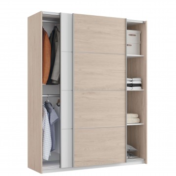 Armario Para Dormitorio Onix Habitación Roble Aurora Y Blanco 150x200 cm