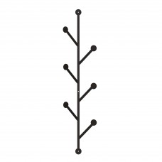 Perchero de Pared Leaf metal color negro 22 cm