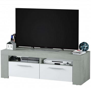 Mesa TV Salón Comedor Color Cemento De Estilo Industrial 120 cm