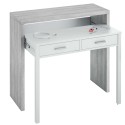 Consola escritorio desplazable Cemento 99 cm