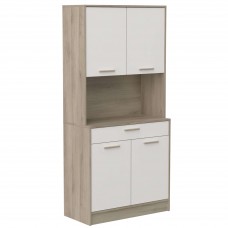 Mueble auxiliar Cocina Napoli blanco mate y roble kronberg 84x176 cm