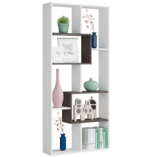 Estantería Librería salón Andy Blanco Y Óxido 80x180x25 cm Estantería Librería salón Andy Blanco Y Óxido 80x180x25 cm