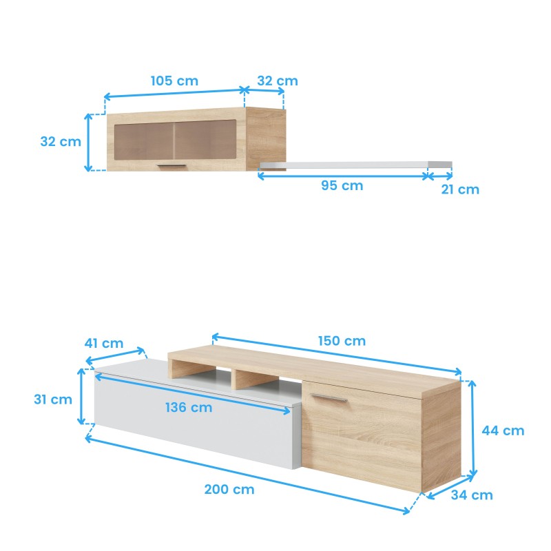 mueble salón Nexus cotas 9