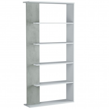 Pack 4 estanterías de salón moderno en color cemento LADEADA