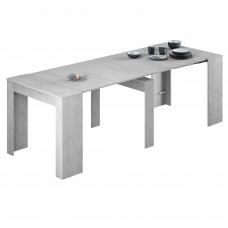 Mesa súper extensible Train comedor cemento 5 posiciones 51-237x90 cm Mesa súper extensible Train comedor cemento 5 posiciones 51-237x90 cm