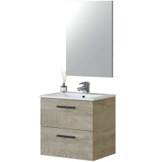 Mueble de Baño Suspendido Aruba Roble Alaska 60 cm (Lavabo Opcional)