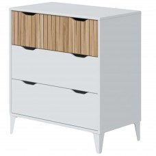 Cómoda De 3 Cajones Noite Color Blanco Artik y Natur 71x76 cm