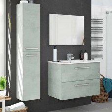 Mueble de Baño Pack Cemento con Columna (Incluye Lavabo y Espejo) Mueble de Baño Pack Cemento con Columna (Incluye Lavabo y Espejo)