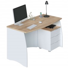 Mesa escritorio Estil despacho blanco y canadian 136 cm Mesa escritorio Estil despacho blanco y canadian 136 cm
