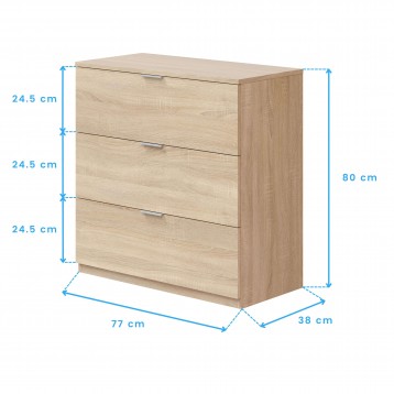 cómoda 3 cajones cotas 8