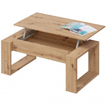 Mesa de Centro Elevable Nova Color Roble Nodi 105x55 cm