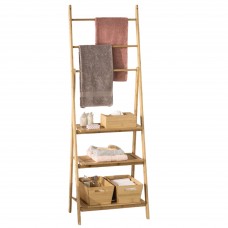 Estantería de Baño Tres Barras y Tres Estantes Bambú Bam Color Marrón 53x152 cm Estantería de Baño Tres Barras y Tres Estantes Bambú Bam Color Marrón 53x152 cm